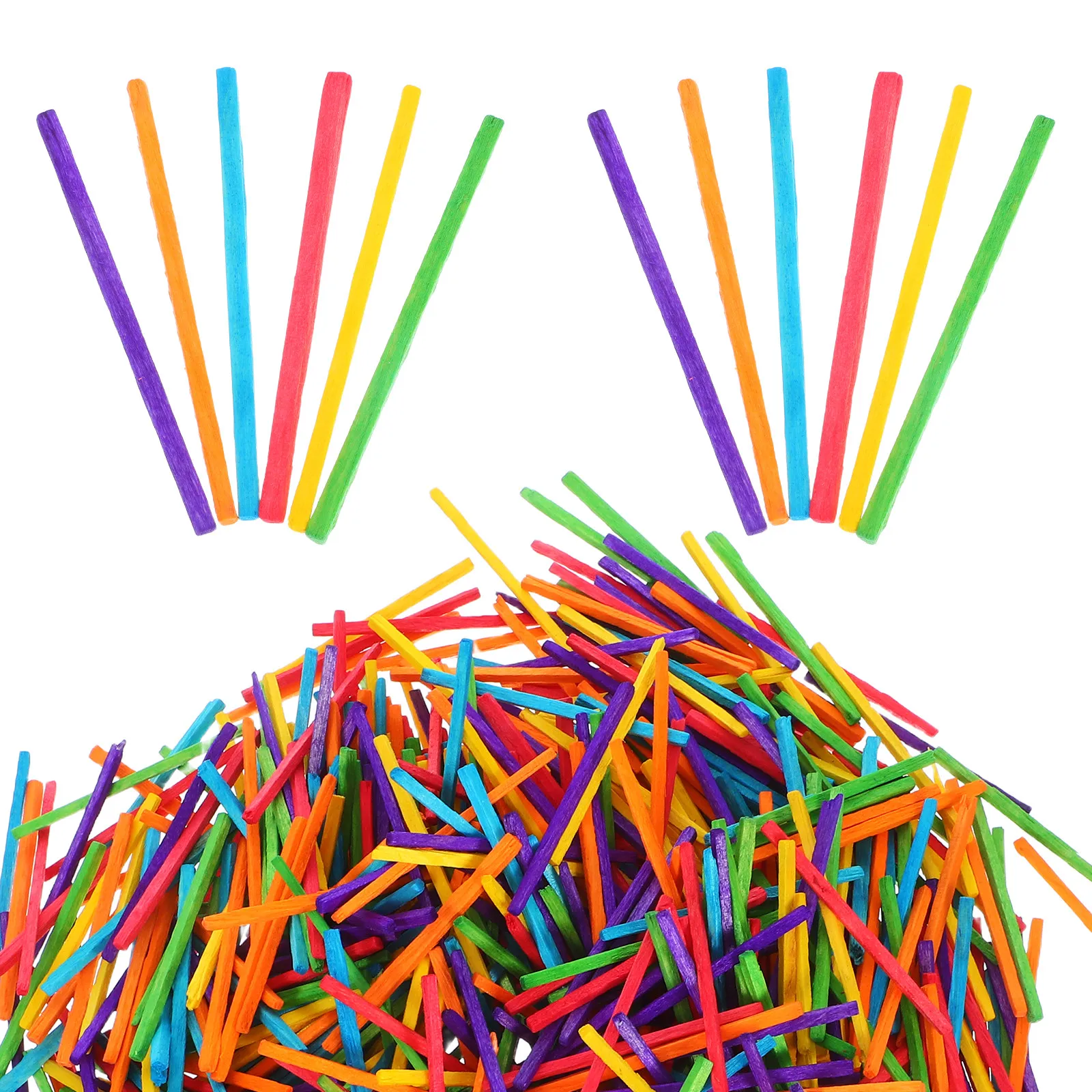 

1000Pcs Small Craft Sticks Square Wood Dowel Rods Unfinished Smooth Wooden Paint Stir Sticks for Kids Adults DIY Crafting Art