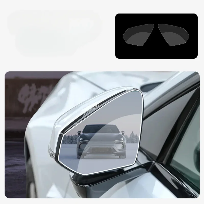 For Polestar 4 Special High Definition Rearview Mirror Rain Film Rainproof Anti-glare Film Decoration Modification Accessories