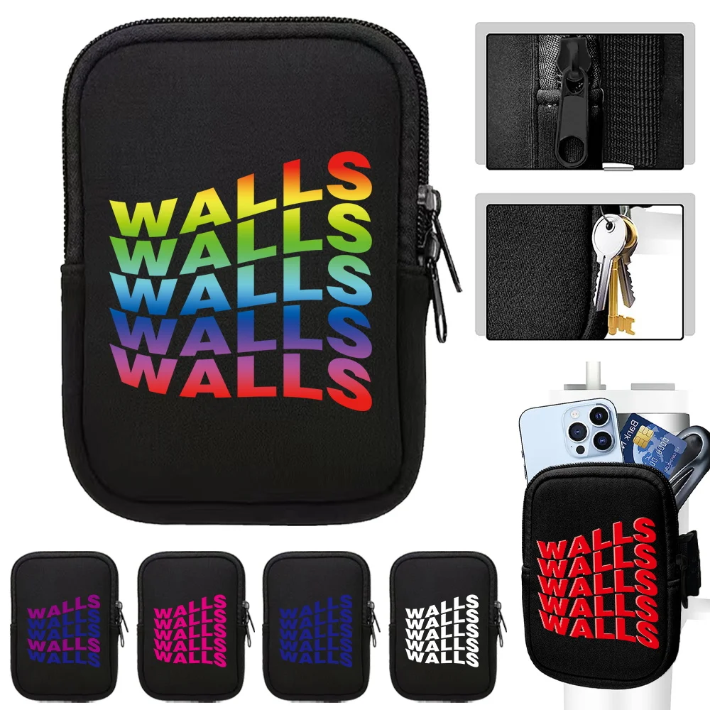 Unisex Universal Water Bottle Pouch Outdoor Water Cup Bags Sports Fitness Accessories Portable Storage Bag Walls Pattern Series