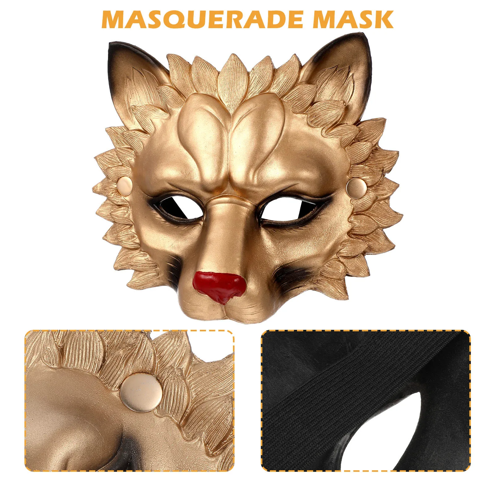 1pc Maschera di leone Maschere per il viso Maschera di leone di Halloween Festa in maschera Schiuma PU 3D Decorazione cosplay di Halloween Festival Danza