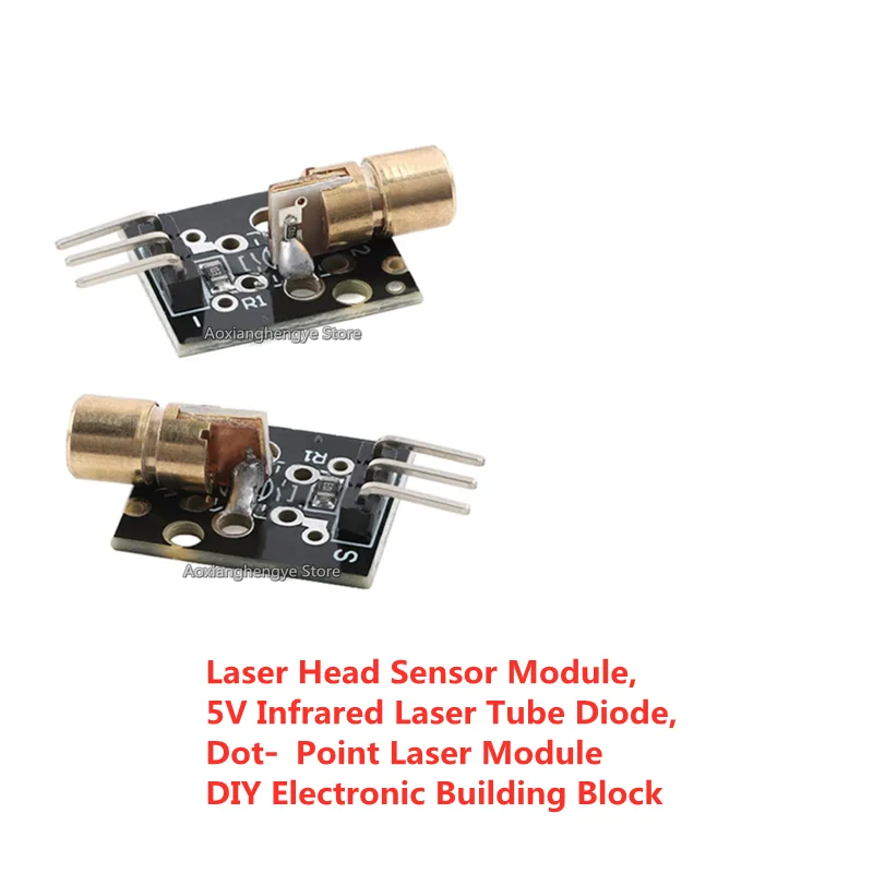 2PCS Laser Head Sensor Module, 5V Infrared Laser Tube Diode, Dot‑Point Laser Module DIY Electronic Building Block