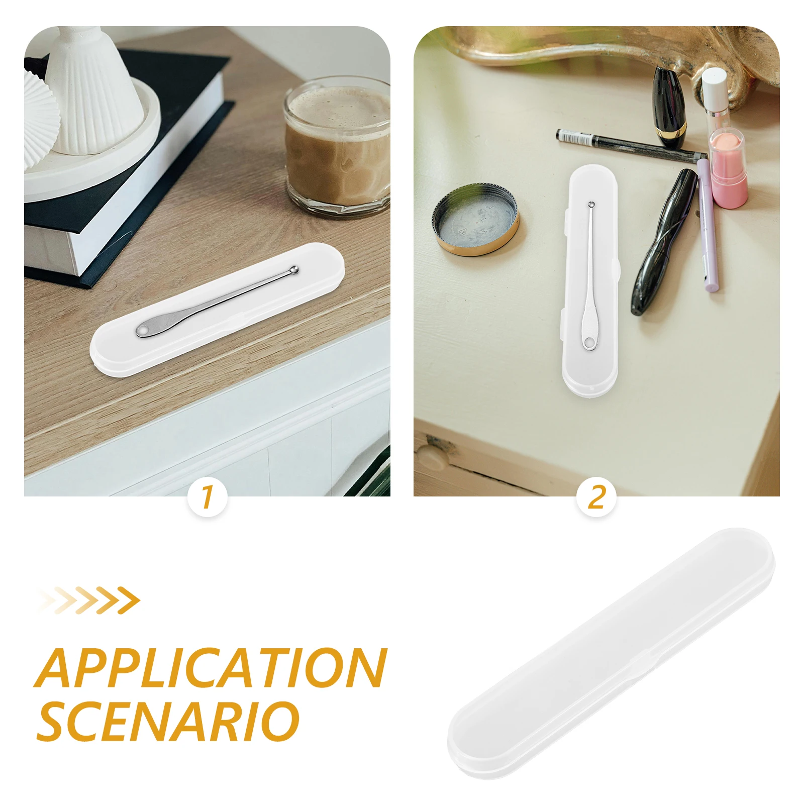 

8pcs Transparent Portable Storage Boxes Set For Ear Picks Needles Thermometers Cutlery Utensils Flatware Pencil Case Lunch Bag