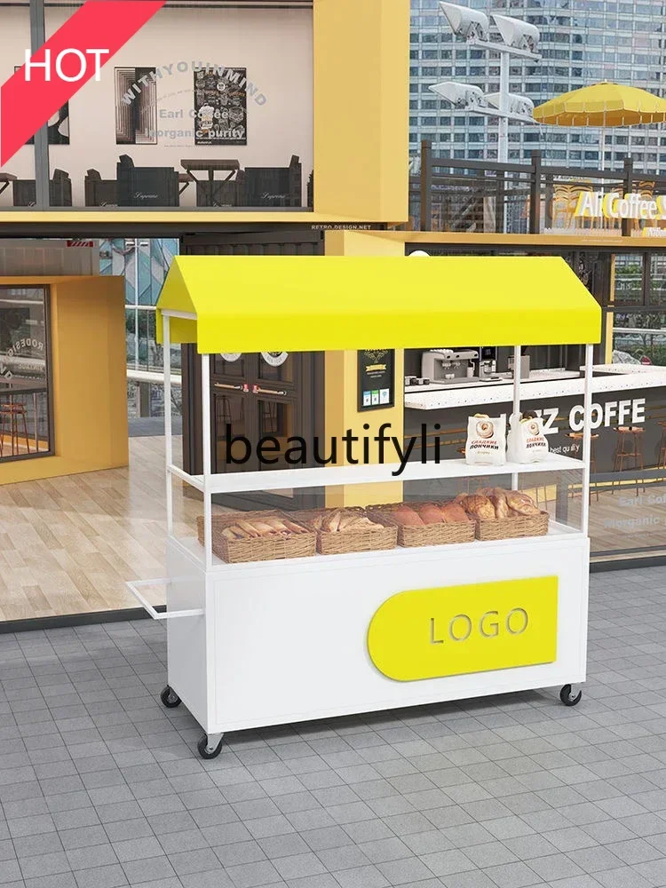 Float Outdoor Market Stall Trolley Night Market Multifunctional Mobile Stall Commercial Trolley