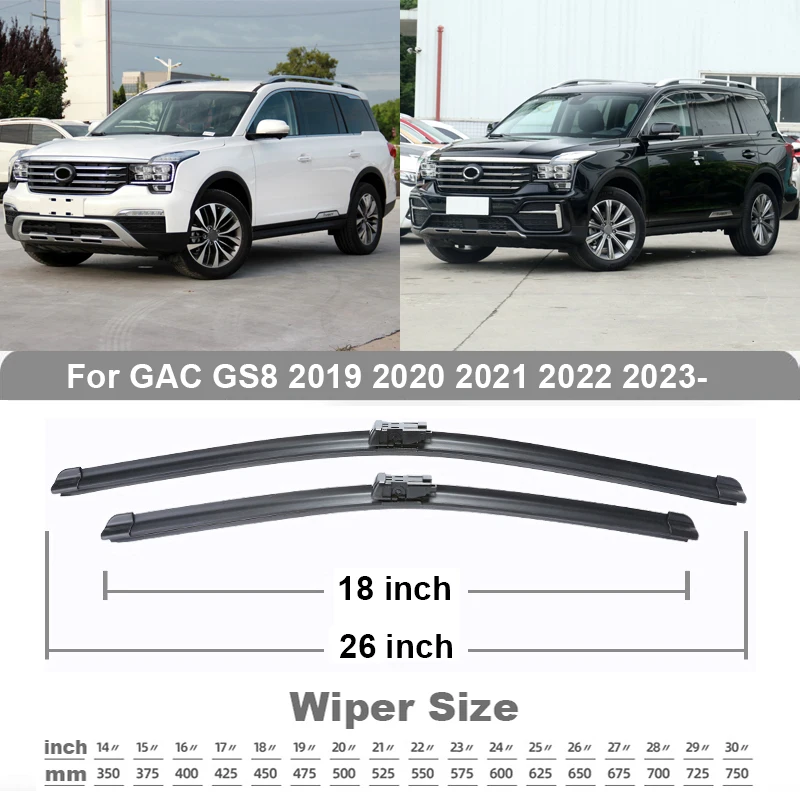 TONLINKER Wiper Blades For Trumpchi GAC GS8 2019 2020 2021 2022 2023 Car Accessories Front Windscreen Wiper Blade Brushes Cutter