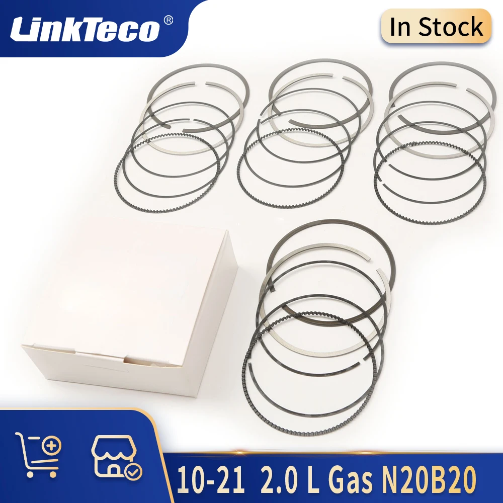 4pcs Auto Engine Parts Piston Rings Set Kit Fit 10-21 2.0 L Gas N20B20 For BWM 125i 220i 228i 320i 328i 420i 428i 520i 523i 528i