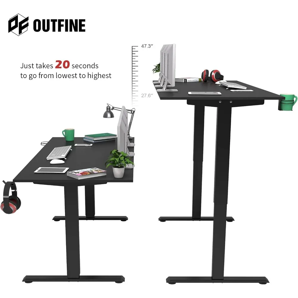 Zware Dual Motor In Hoogte Verstelbare Staande Bureau Elektrische Dual Motor Home Office Stand Up Computer Werkstation