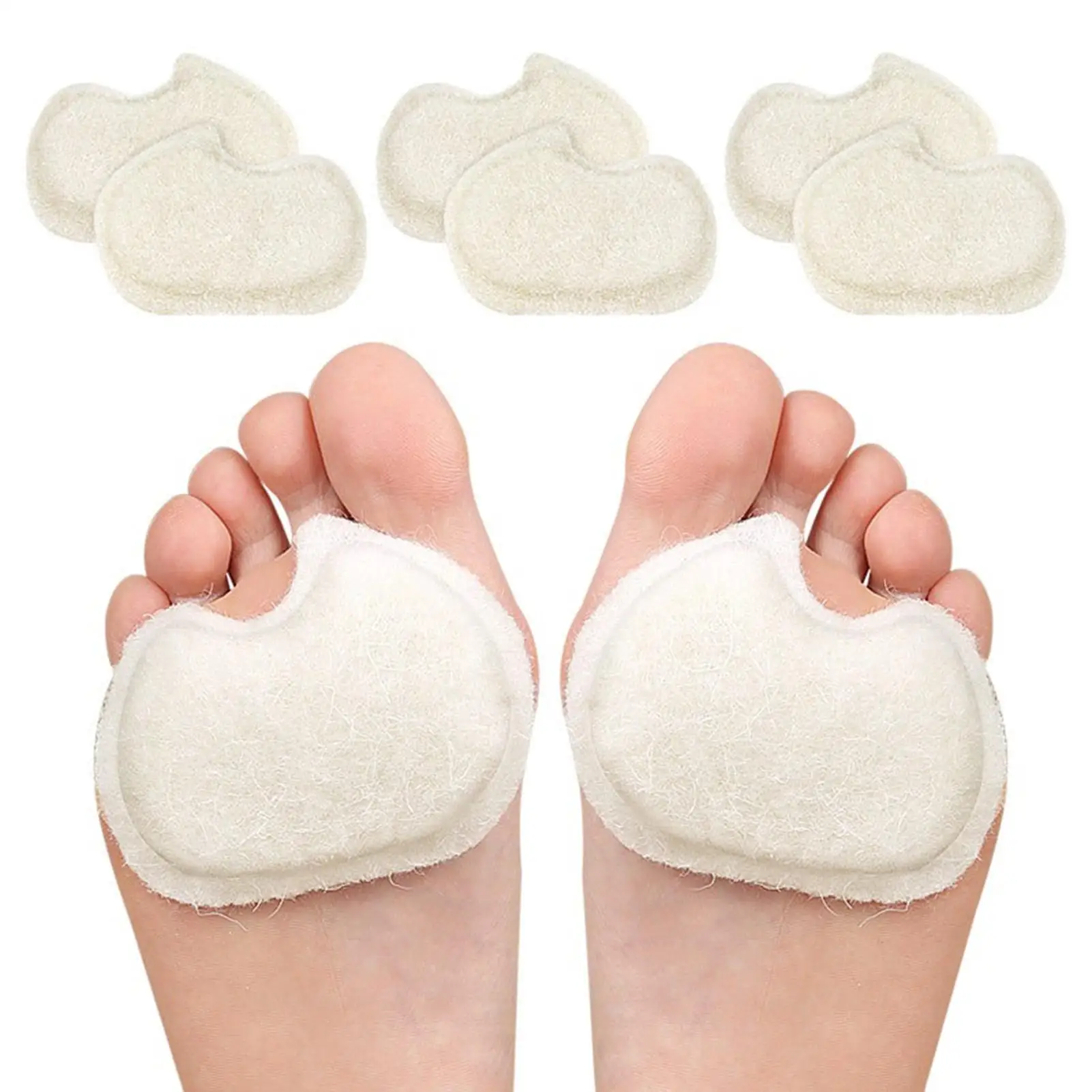 

Callus Pads Felt Self-Adhesive Relief Protector 2-Piece Forefoot Cushion Shoe Insoles For Adults Women Men Seniors Athletes Home