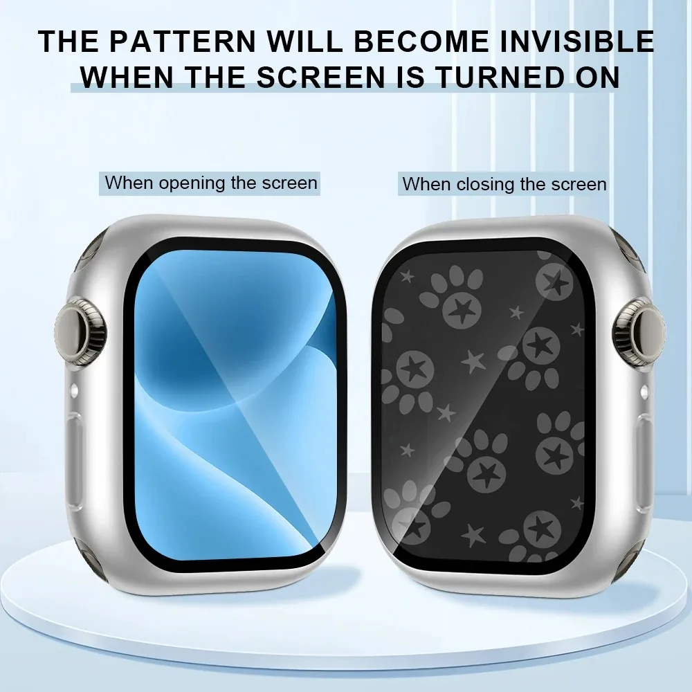 Anti Peep Case for Apple Watch Cover 46 42 45 44 41 40MM Hard PC Bumper Privacy Screen Protector for iWatch 11 10 9 8 7 6 5 4 SE