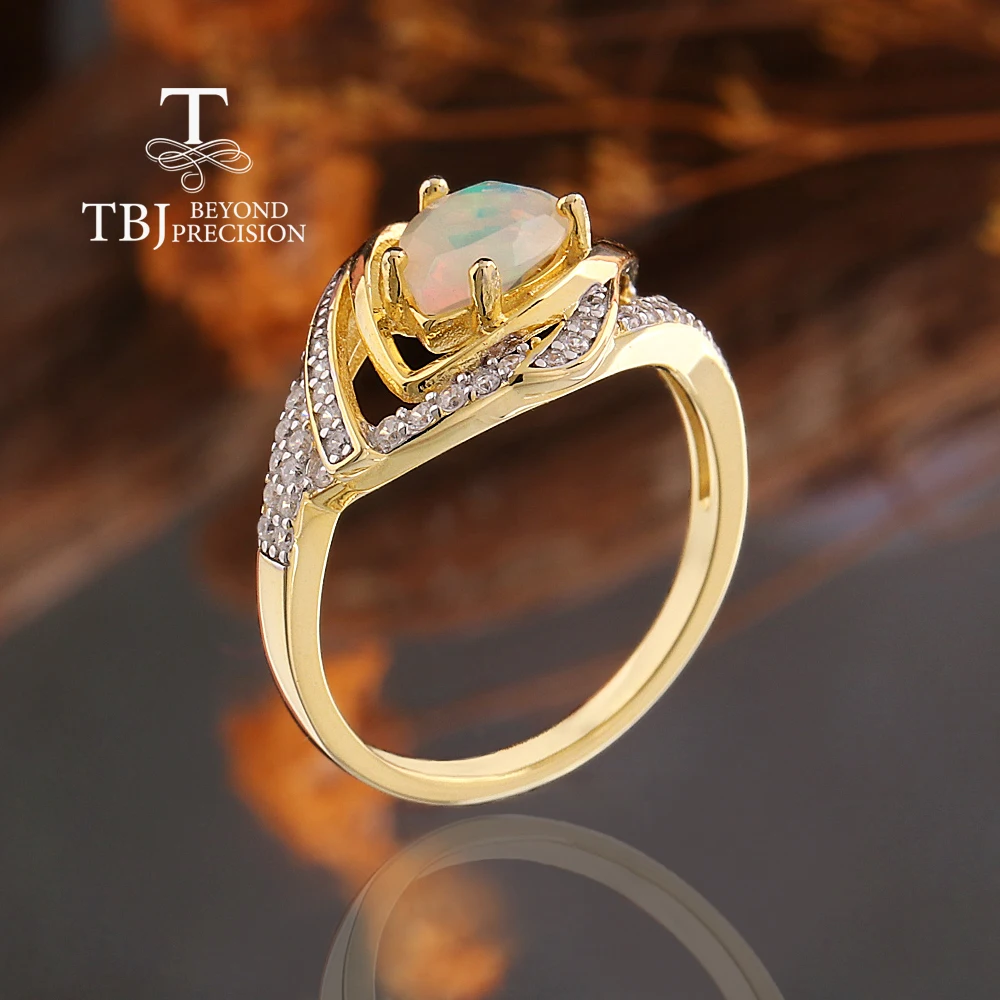 2026,Elegant natural Colorful Opal women's ring pe 6*8 October Birthstone 925 sterling silver fine jewelry for valentines gifts - view 2