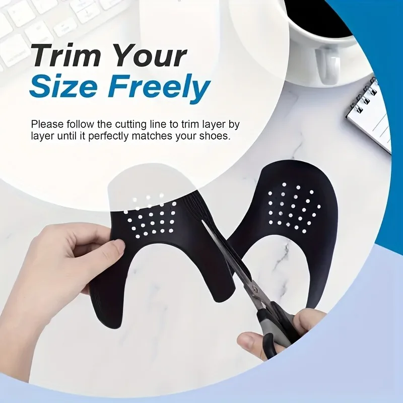 4 Stück Anti-Falten Schuhschutz, Sneaker-Knitterprotektor, Schuhformer für Sportschuhe, Schuhschutz zur Faltenprävention – Detail 2