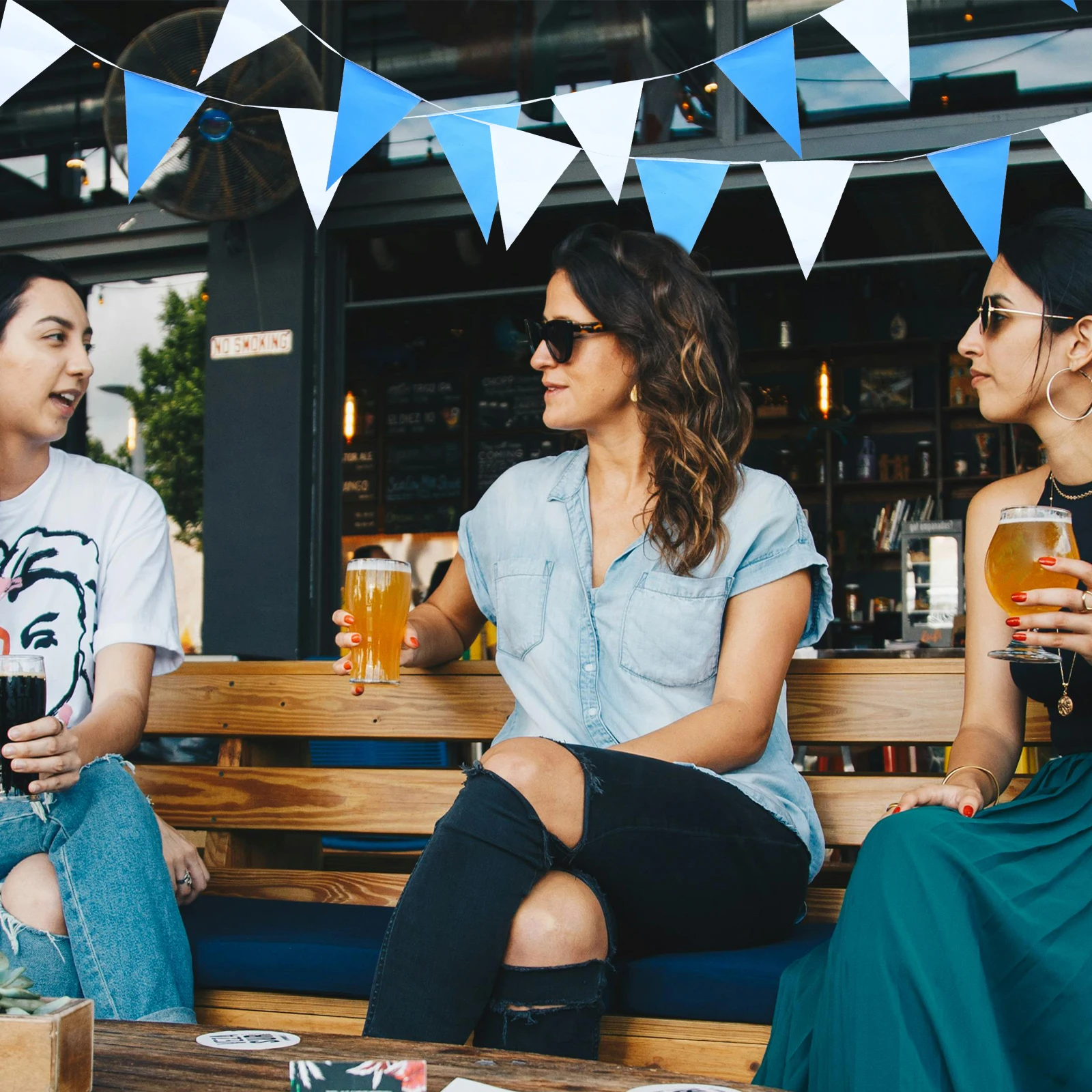 

1 Set Triangle Flags Bavarian Pennant Banner For Festival Decoration Indoor Outdoor Party Bunting