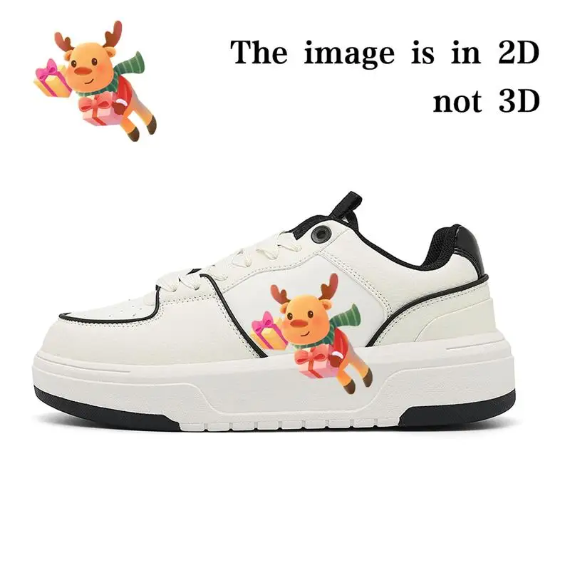 

Christmas ShoesCartoon gift casual sneakers, vivid pattern, strong festive atmosphere