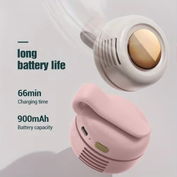 MF019 Mini Whirlwind Portable Snap On Charging Fan Waist Clip Mini Whirlwind Fan 3-Speed Handsfree Silent Strong Wind