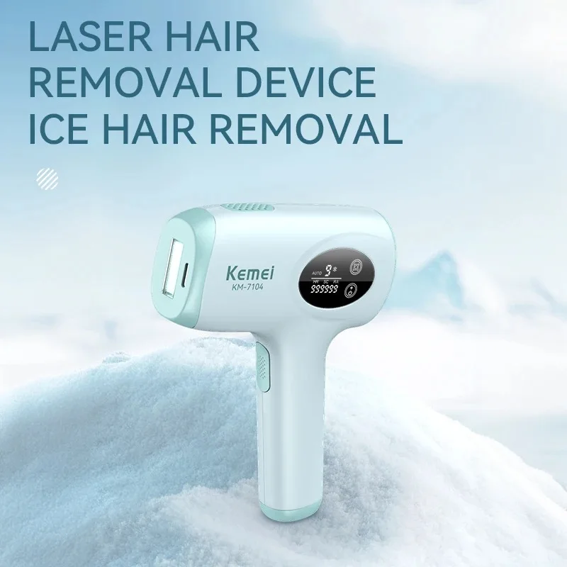 Kemei IPL Hair Removal with Ice Cooling Care Function for Women Laser Epilator Permanent 999,999 Flashes Painless Hair Remover