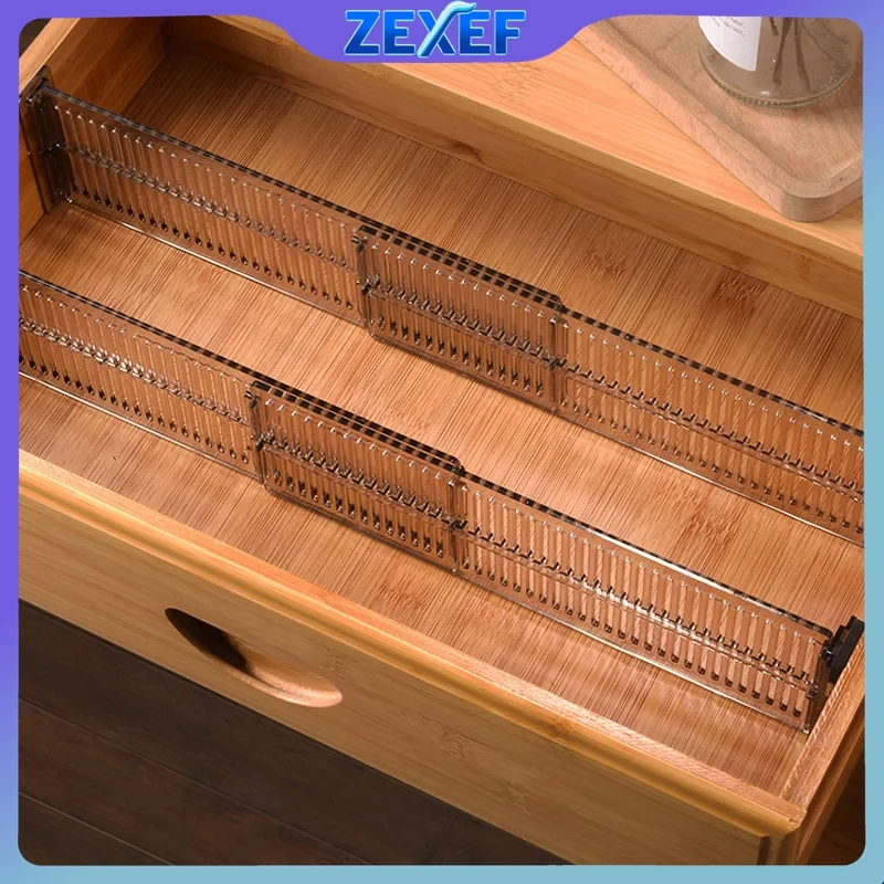 

ZEXEF Adjustable Clapboard Drawer Divider Partition DIY Durable Storage Organiser Wardrobe Closet Punch-free Separator Tools