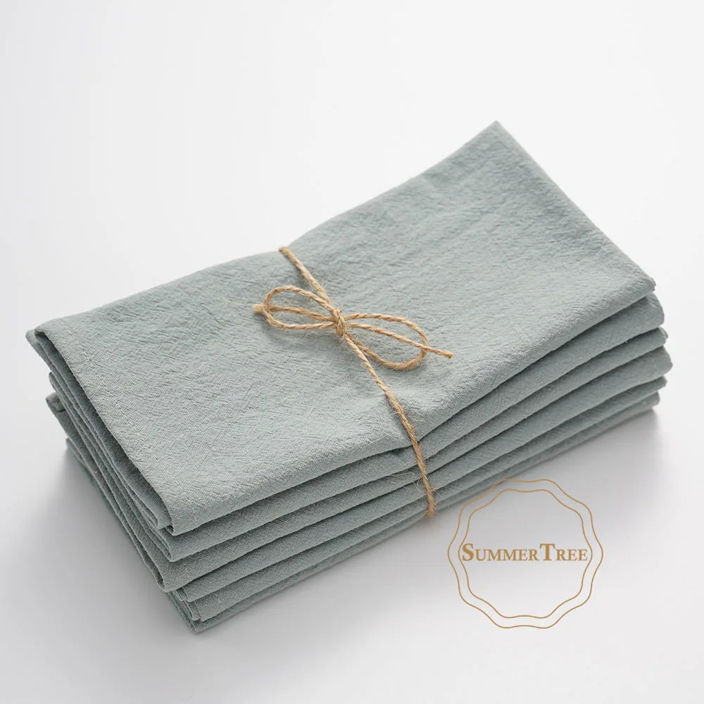 24pcs 40cm X 40cm Cloth Napkins Washable Reusable Bulk Plain Cotton Table Napkin for Home Kitchen Dinner Wedding Decoration