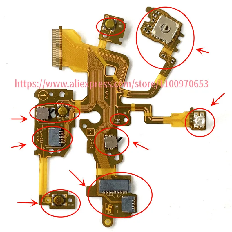 

NEW Top Cover Mode dial turntable Flex Cable For SONY A7 A7S A7K A7R Camera parts With switch