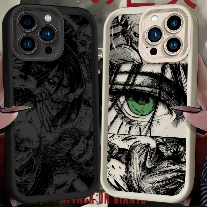 Hot Attack on Titan Phone Case For iPhone 17 Air 16 16E 15 14 13 12 11 Pro Max X XS X S Max XR SE 2020 SE4 7 8 Silicone Cover