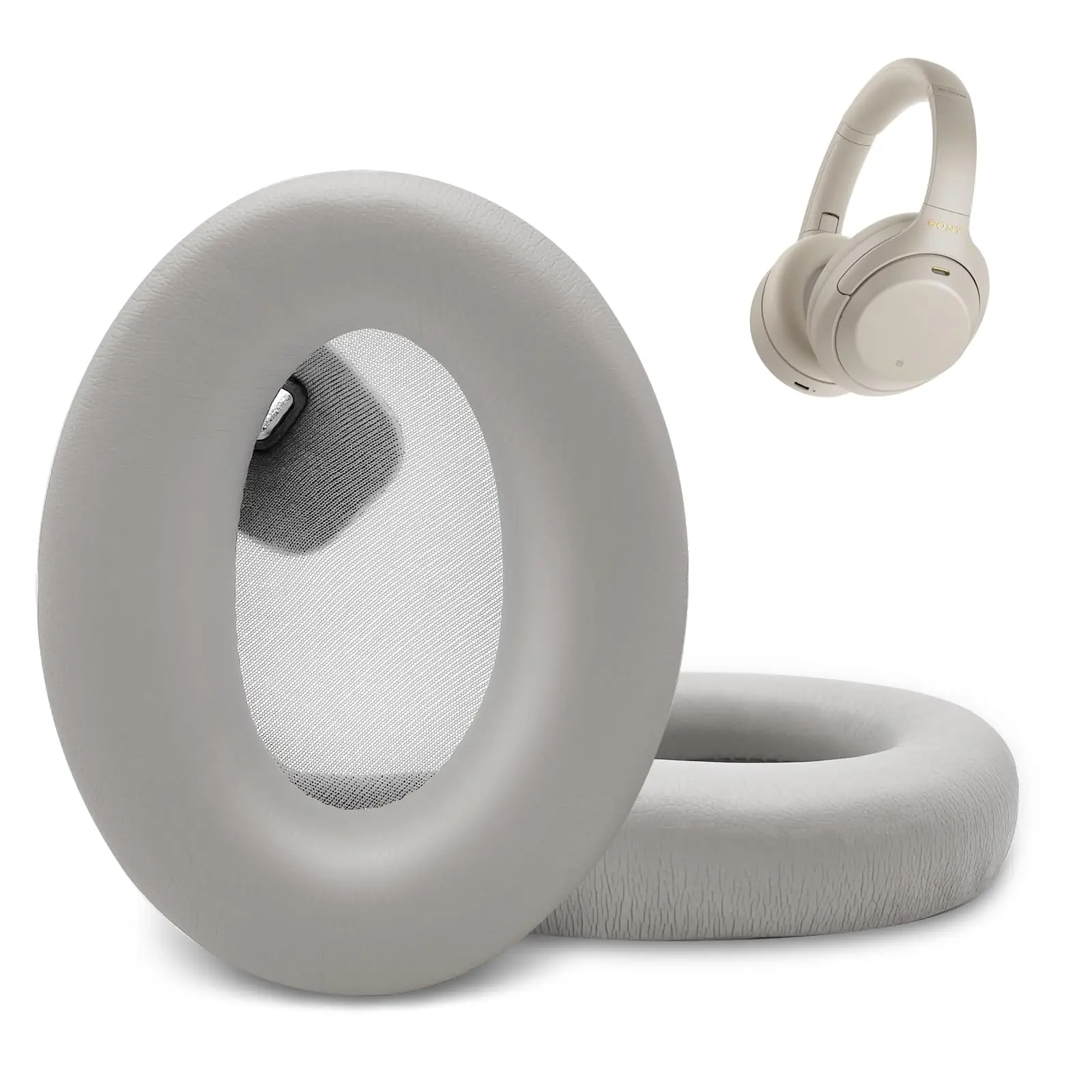 

Replacement Earpads Ear Cups Cushion Muffs for Sony WH 1000XM4 Over-Ear Headphones with Protein Leather Noise Isolation Memory F