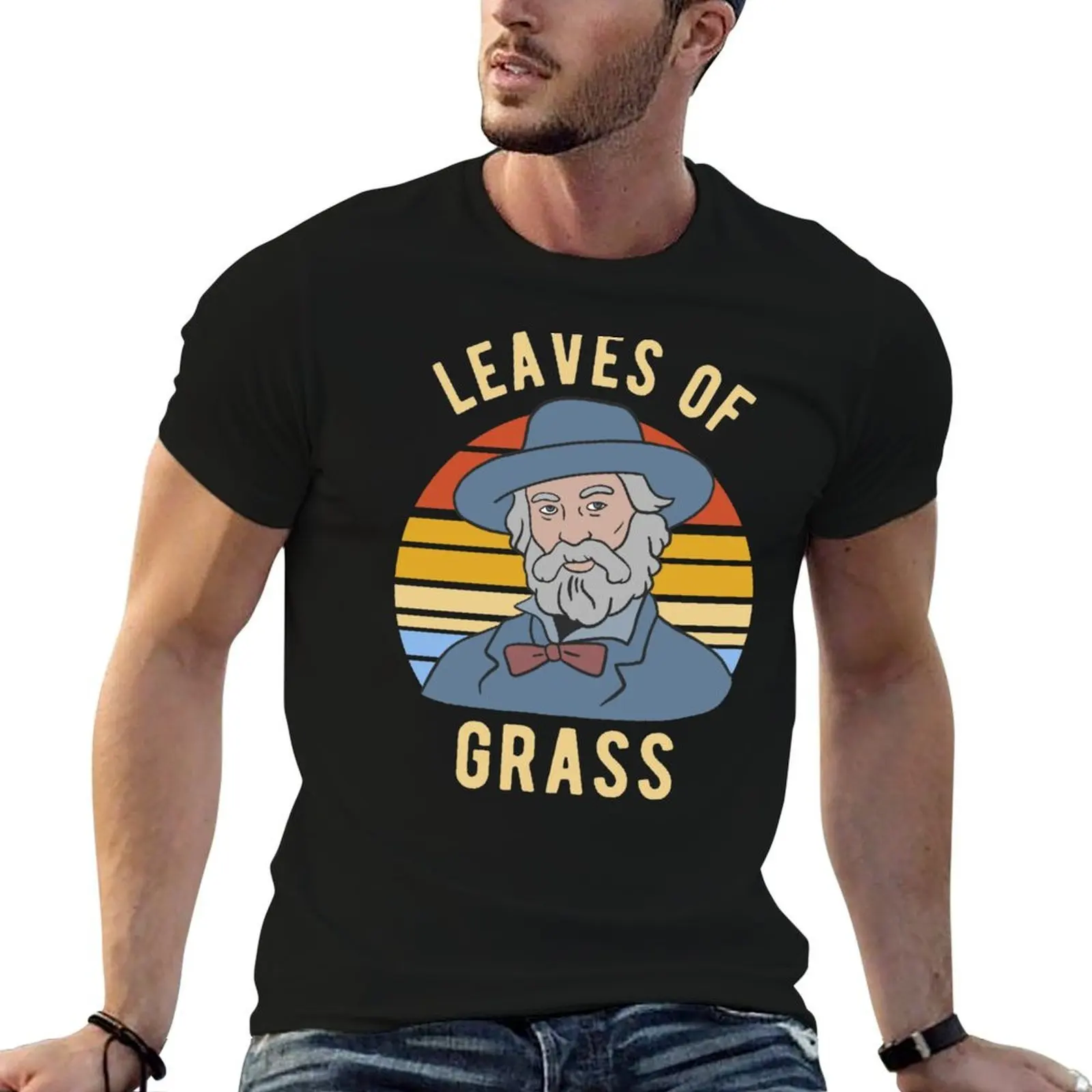 Футболка Walt Whitman - Leaves Of Grass, базовая модель с короткими рукавами для повседневной носки