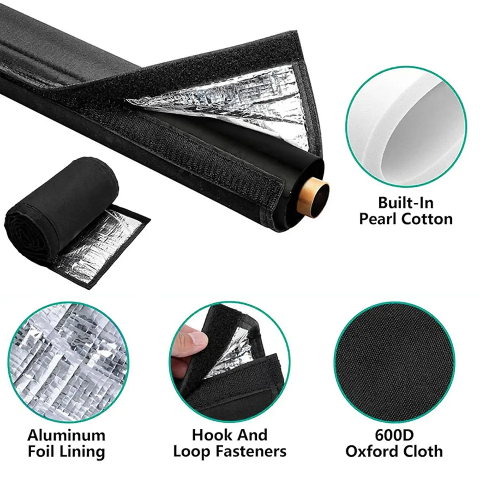 3 Layer Pipe Insulation Cover 72x10.2 inch for AC Split System Weatherproof Flexible Sleeve