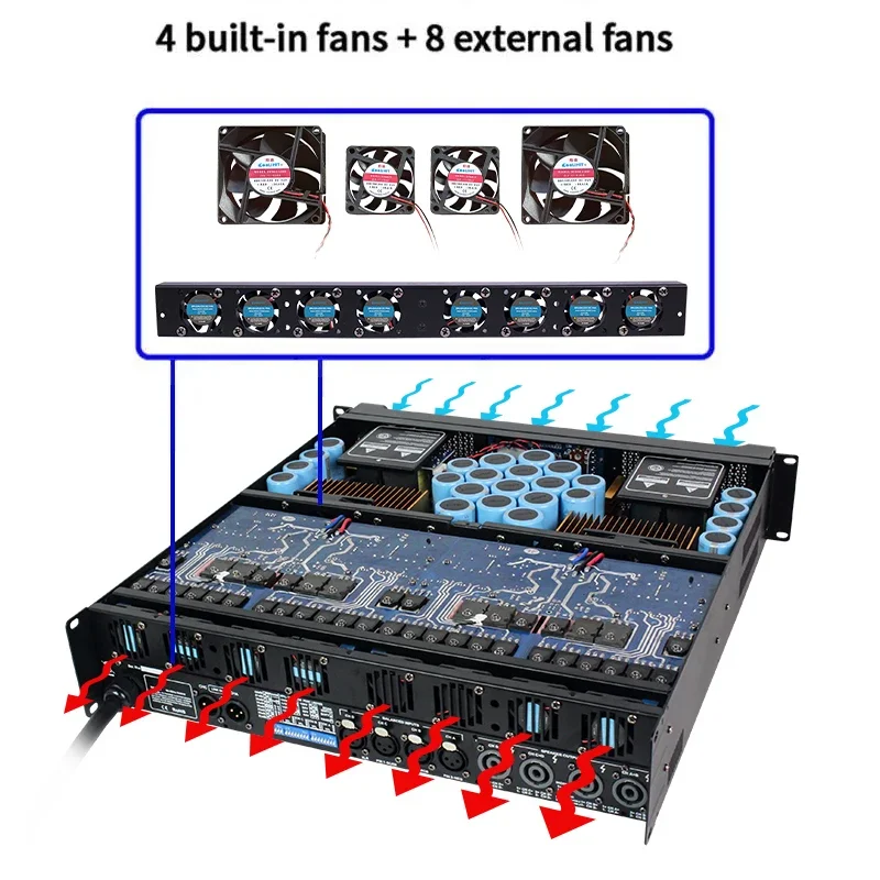 

Capacitor Upgrade DS-20Q 4 Channel 16000 Watt Professional Power Amplifier For 18 Inch Subwoofer.