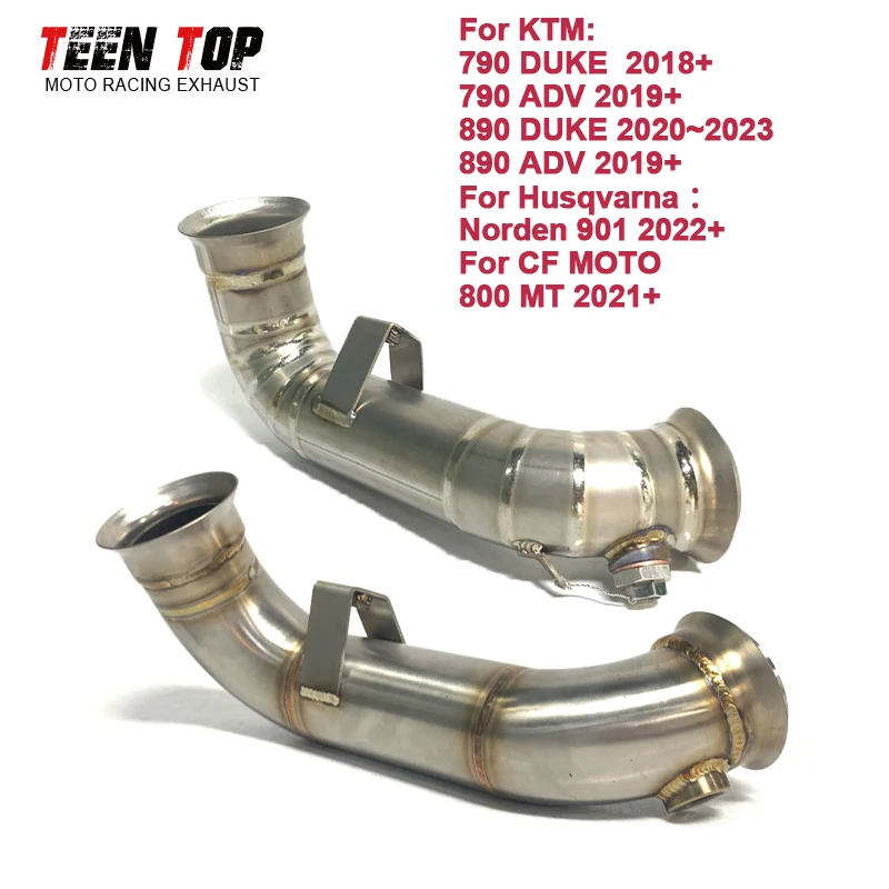 

For KTM Duke890 Duke790 Decat Pipe Titanium Motorcycle Exhaust Pipe 790 890 Duke Middle Link Pipe OEM Size Escape Moto Catalyst