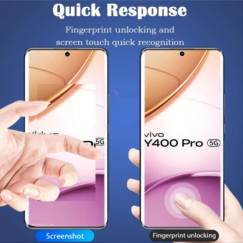 9D منحني الغراء الكامل الزجاج المقسى ل Vivo Y400 Y300 Y200 Pro + حامي الشاشة ل Vivo S20 S19 S18 Pro الزجاج فتح #5