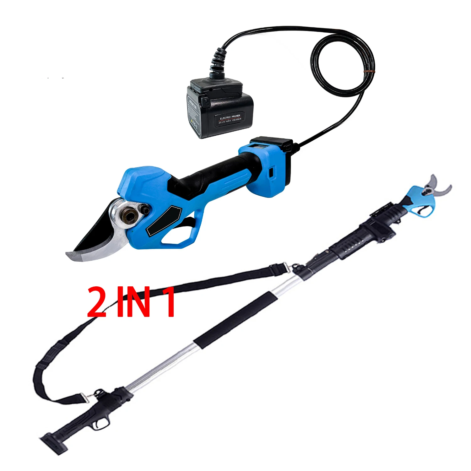 Trim Shears Battery Electric 45mm Cutting Branches Cordless Trim Shears with Extension Rod