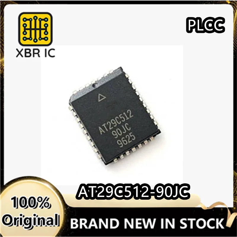 (3/10 Pieces) AT29C512-90JC AT29C512 PLCC-32 Non-Volatile Memory Brand New Genuine Stock Authentic Product Fast Shipping