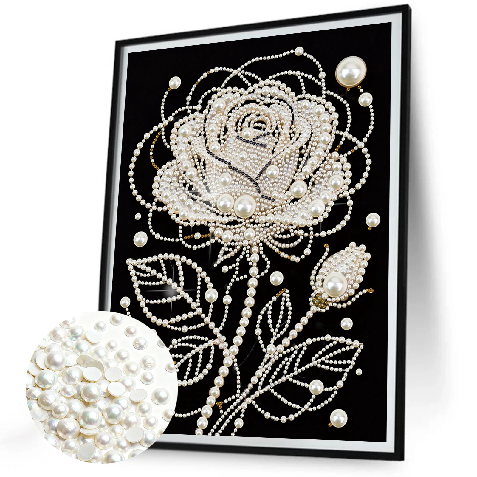 DIY Pearl Painting Art Kits for Adults Beginners Home Wall Decor Pearl Gem Paintings Picture Arts Craft 30x40cm Without Frame