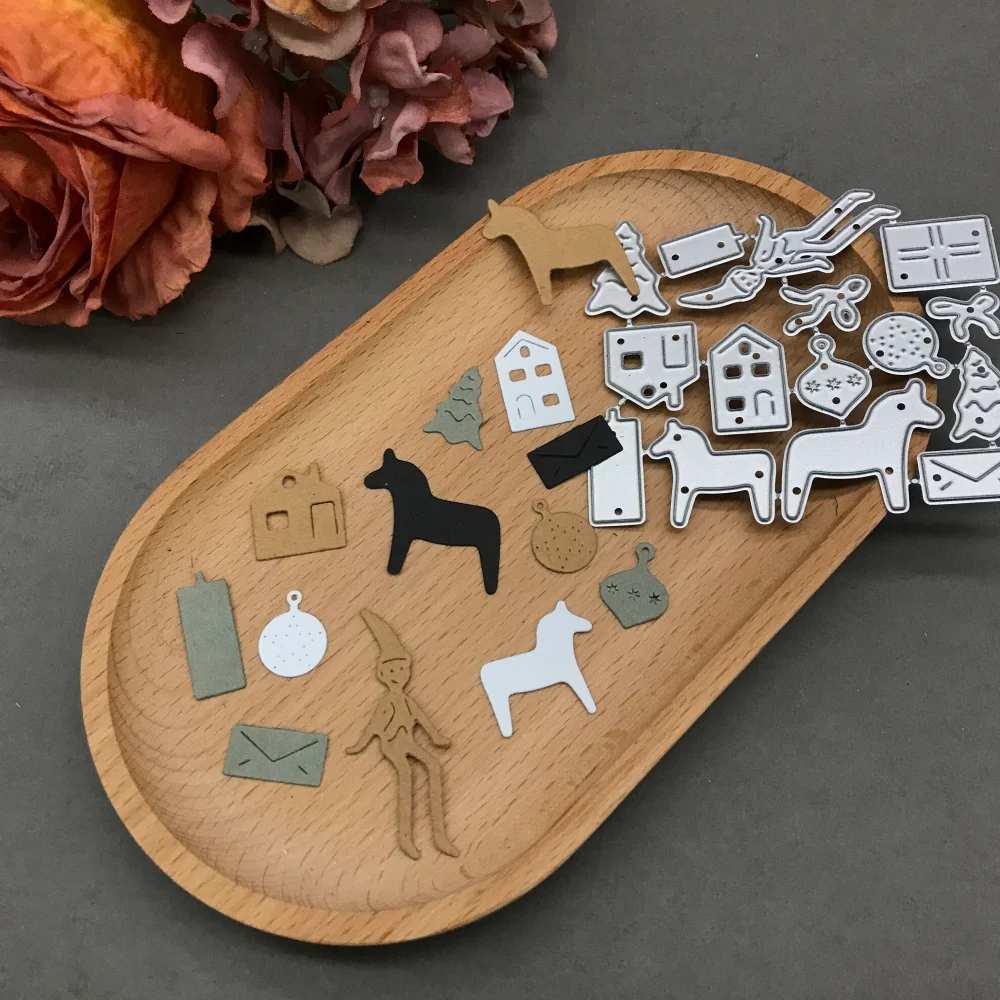 

1pcs metal cutting dies cut die mold House Horse Scrapbook paper craft blade punch stencils dies