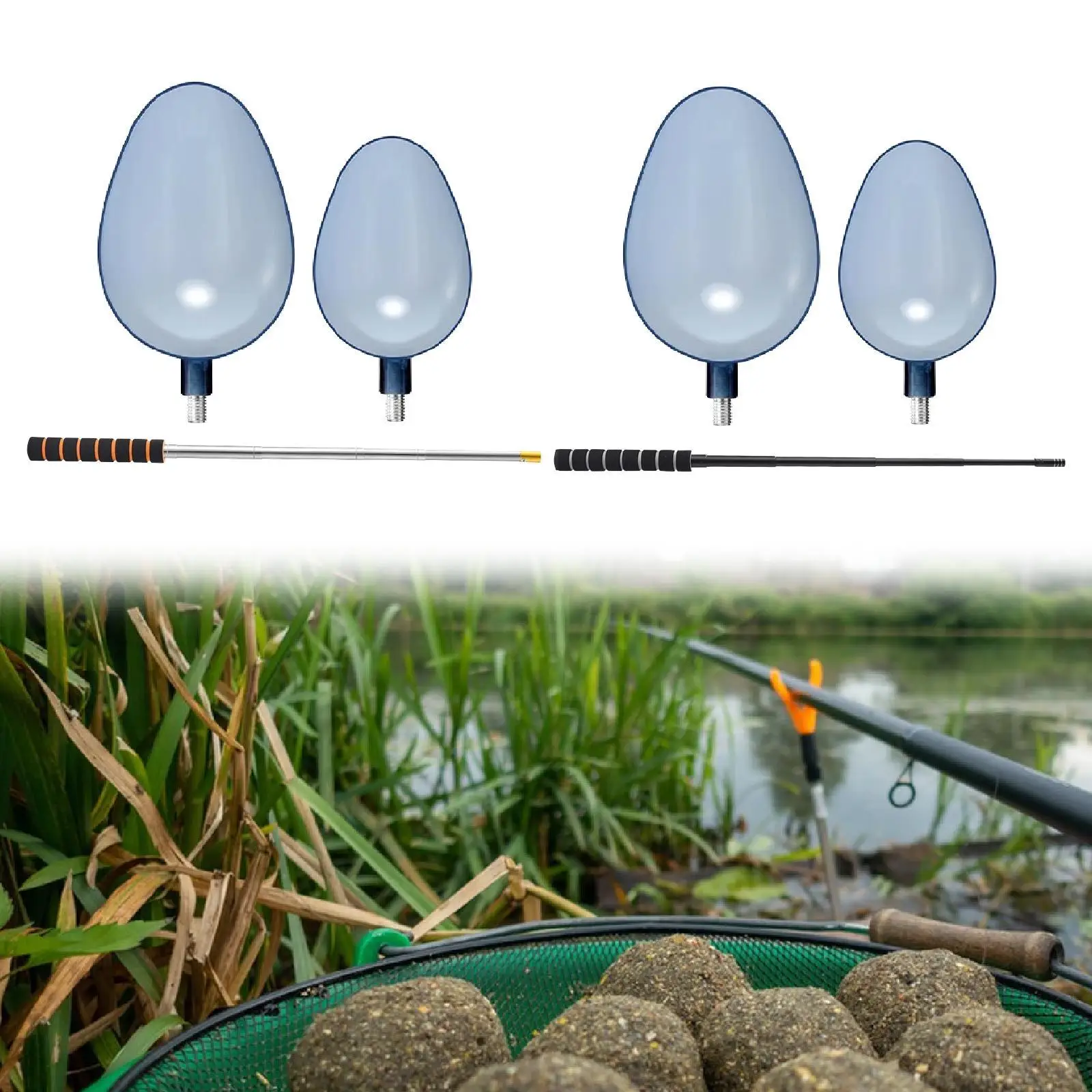 2x Fishing Baiting Casting Spoons Fisherman Baiting Seawater Throwing Spoons