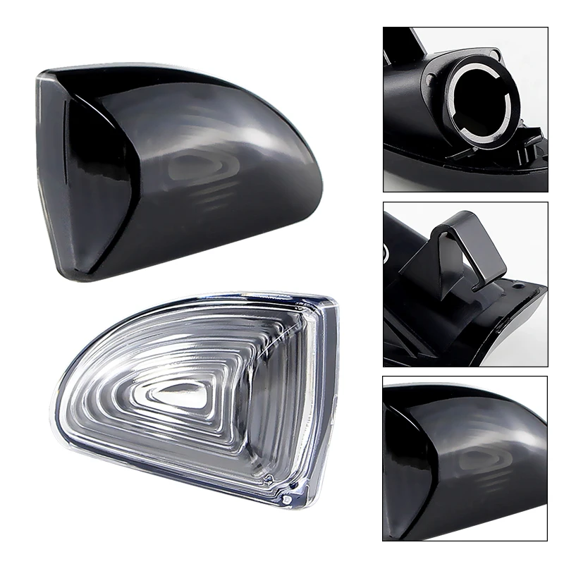 메르세데스 벤츠 스마트 Fortwo 451 MK1 & MKII 2007-2015 용 2Pcs 훈제/클리어 사이드 마커 방향 지시등 커버 셸 전구 없음 썸네일 3