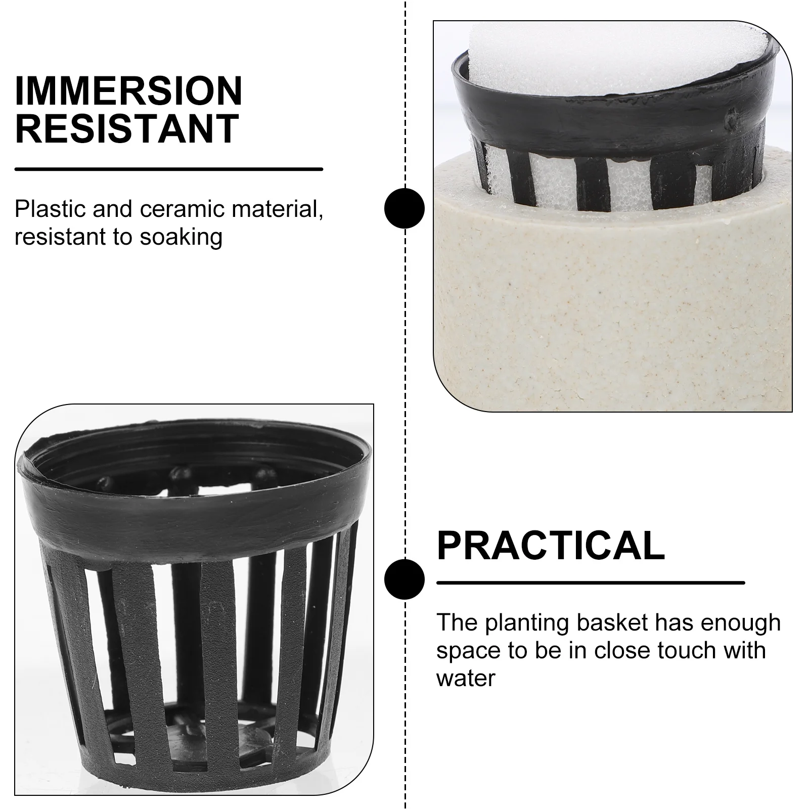 

10Sets Water Plant Planting Rings Flexible Durable Bases Hydroponic Aquarium Planting Basket Cups Water Plant Basket