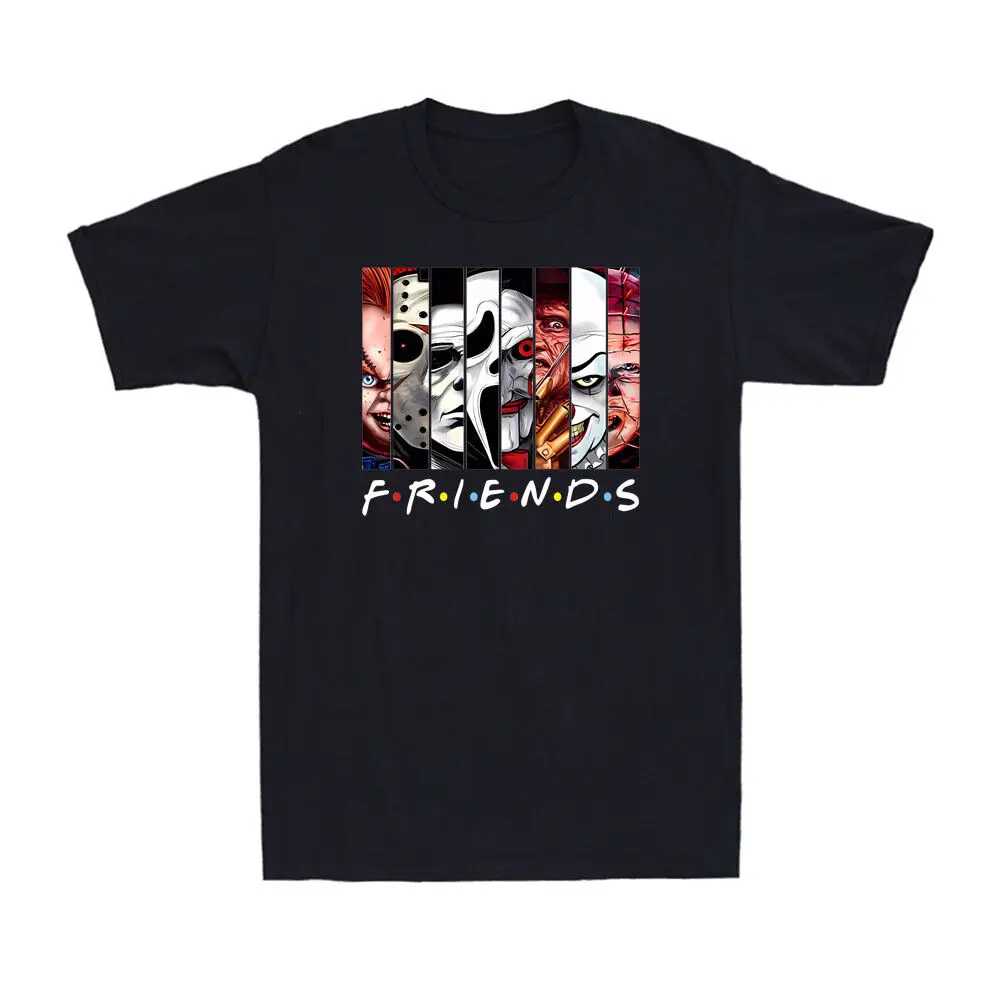 

Halloween Horror Scary Spooky Popular Friends Vintage Men's Cotton T-Shirt
