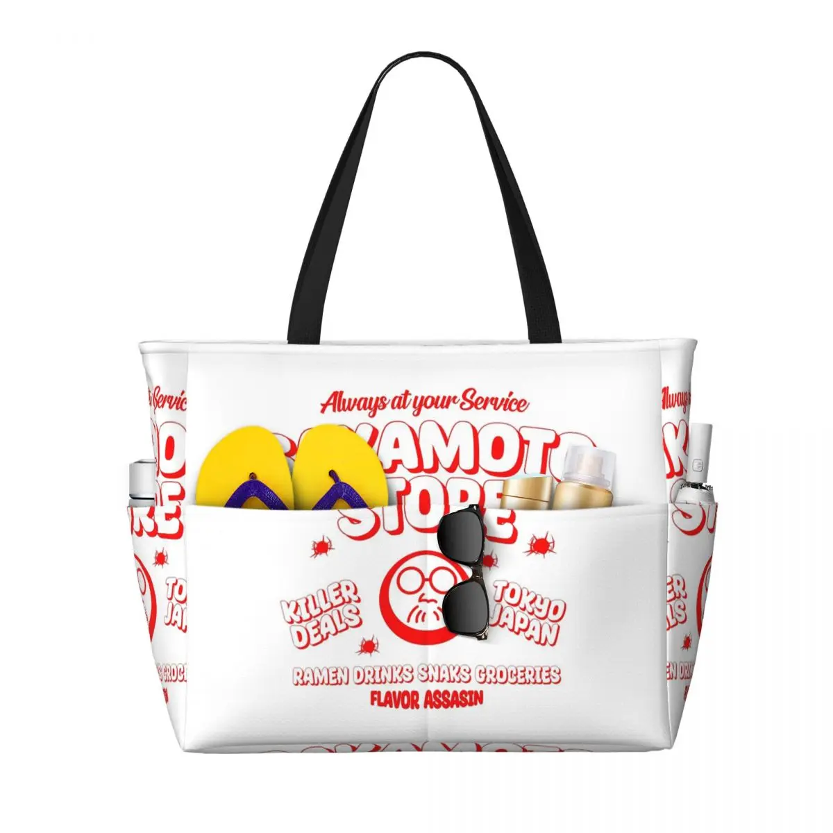 

Sakamoto Days STORE Beach Tote Bag Sport Gym Yoga Duffle Large Tote Bag Women Travel Bag Fitness bag