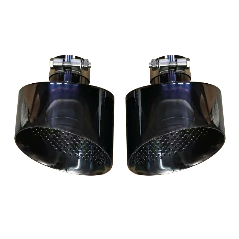 For Audi Oval Exhaust Tip A3 A4 A5 A6 A7 Upgrade To RS3 RS4 RS5 RS6 RS7 Look Tailpipe Nozzle Exhaust System Muffler Tip