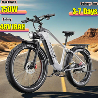 DUOTTS F26 Lite E-Bike 750W Peak Power 48V18AH Hydraulic Braking Electric Bike 26-Inch Fat Tire All Terrain Electric Bicycle