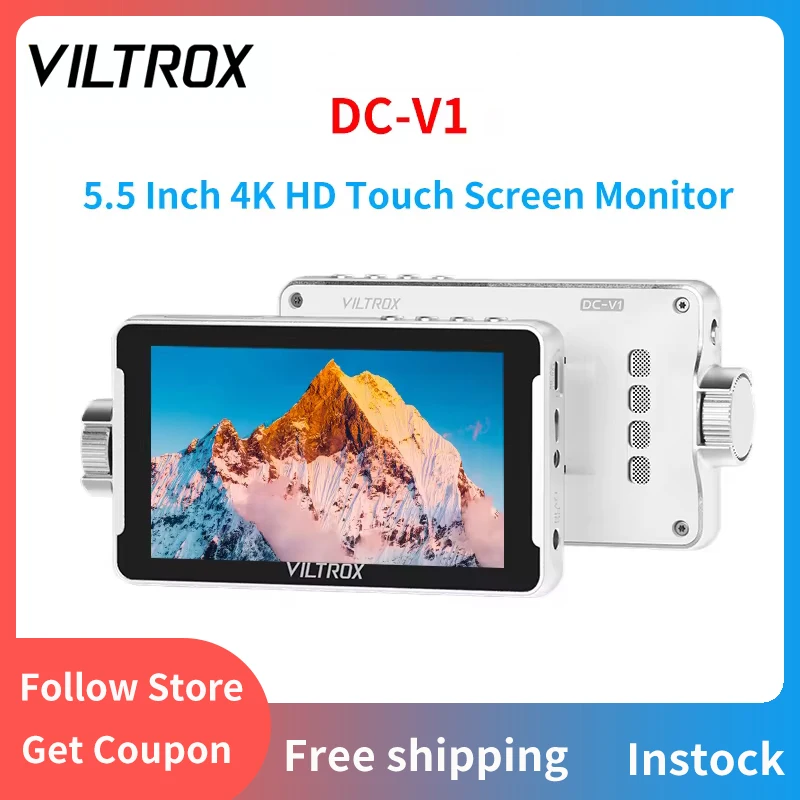 

Viltrox DC-V1 5.5 Inch HD 4K 30hz Portable 3D Luts Camera Monitor for Photography Vlogging Filmmaking Touch Screen Monitor