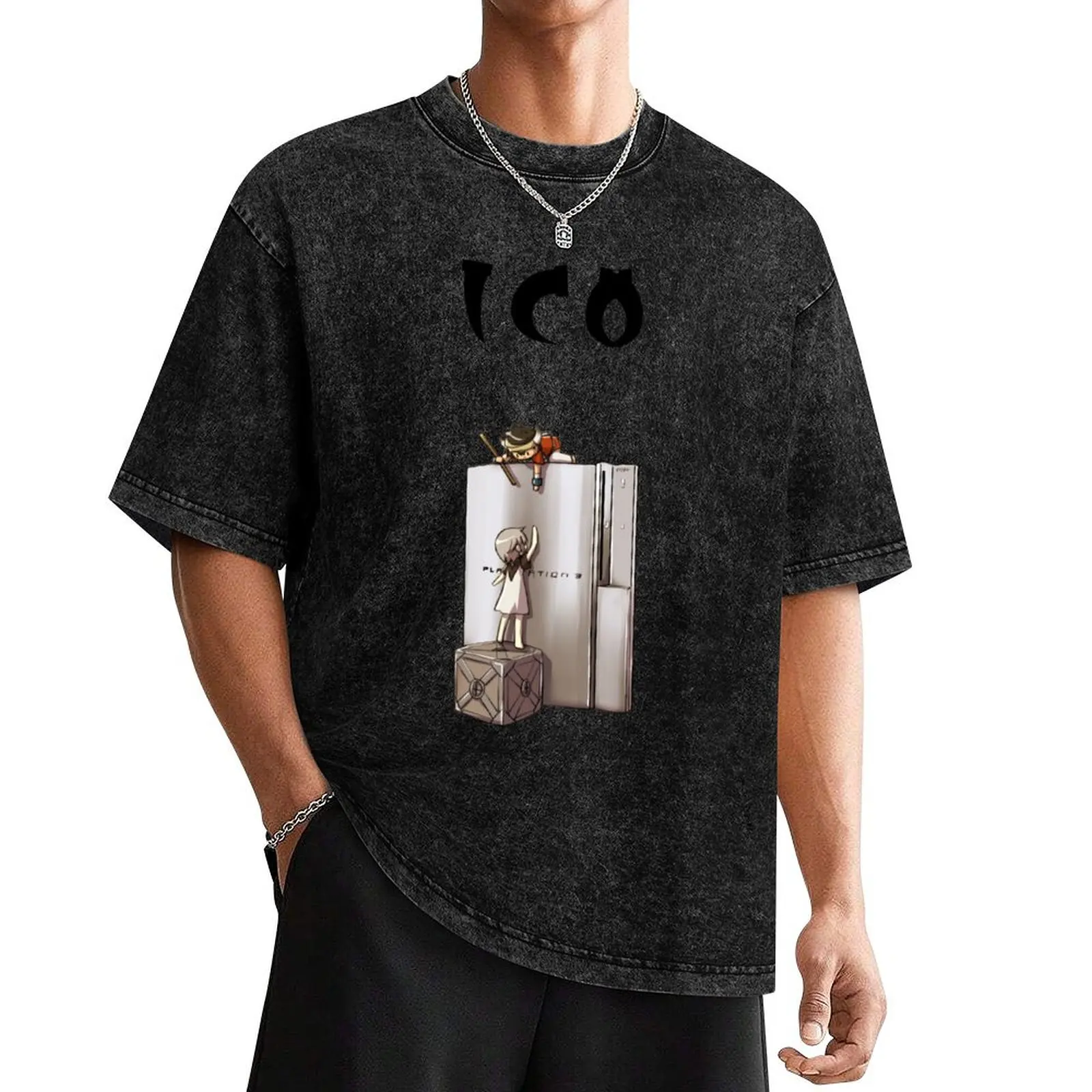 

Ico and Yorda T-Shirt animal prinfor boys tees oversized graphic tee vintage graphic tee plain black t shirts men