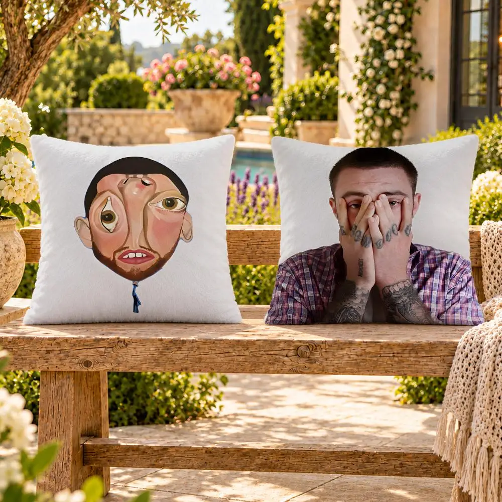 Rapper Jazz Hip-Hop Mac Miller Cushion Cover Soft Plush Throw Pillow Cover Washable Sofa Bed Patio Chair Home Decor