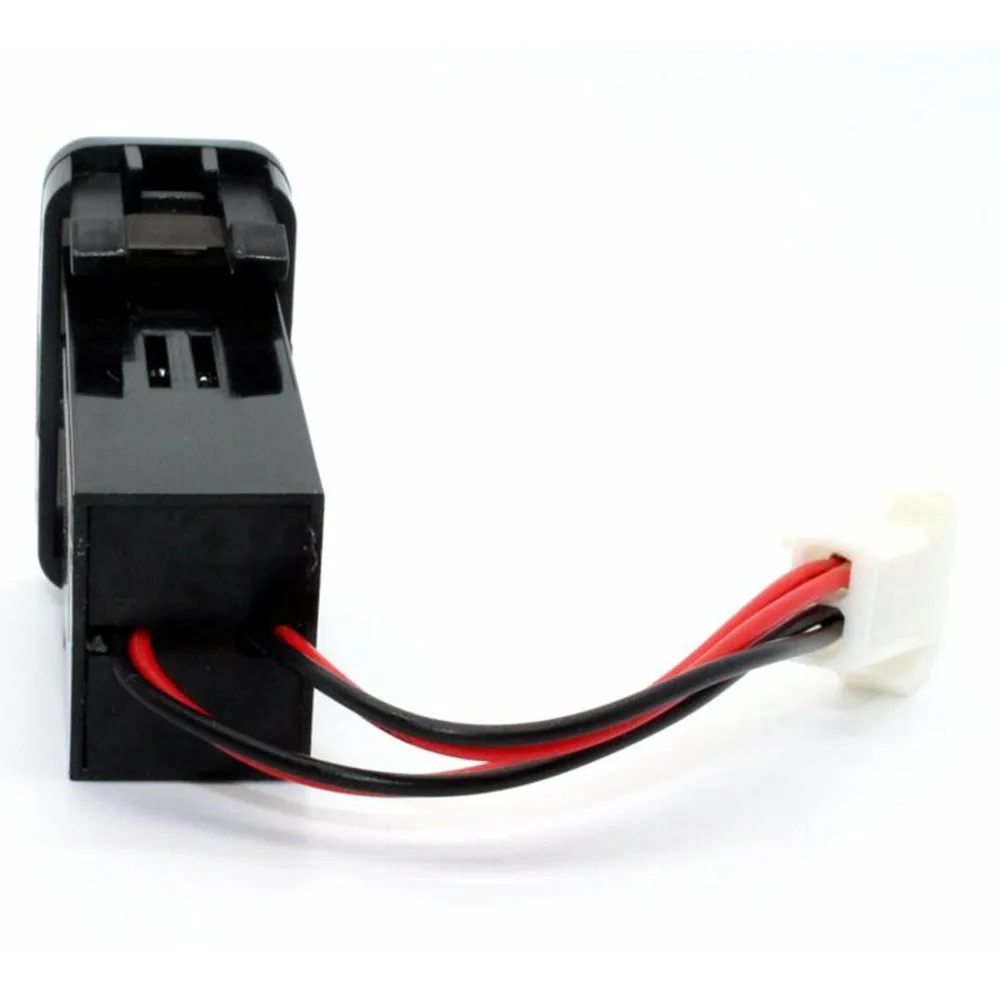 With Wiring And Fuse USB Audio Charger Adapter Car DC 12V Digital USB Port Voltmeter Tester 2.1A Power Exterior