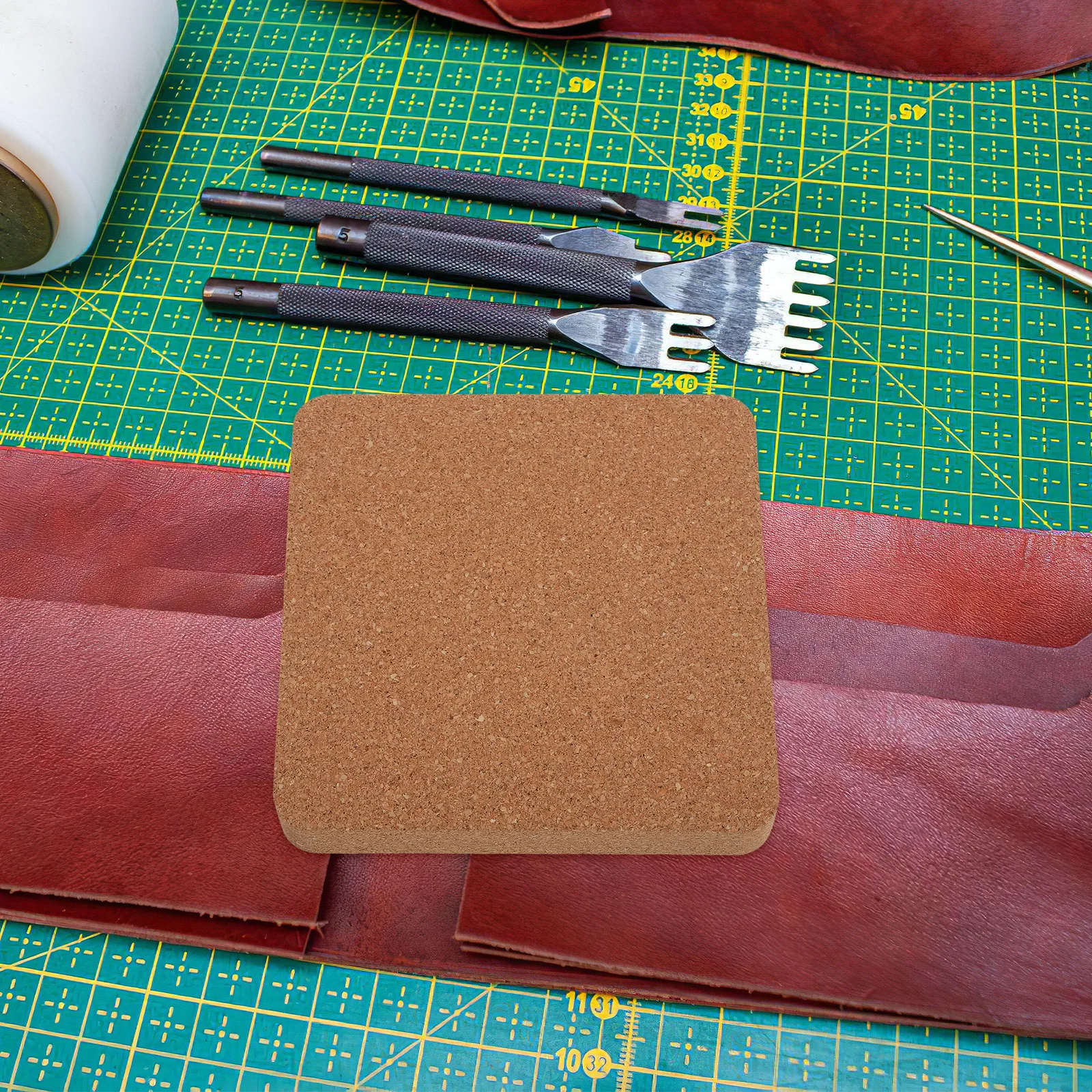 

Punching Board Wooden Sturdy Pad for DIY Goods Precise Hole Punching Craft Tool Leatherworking Tools