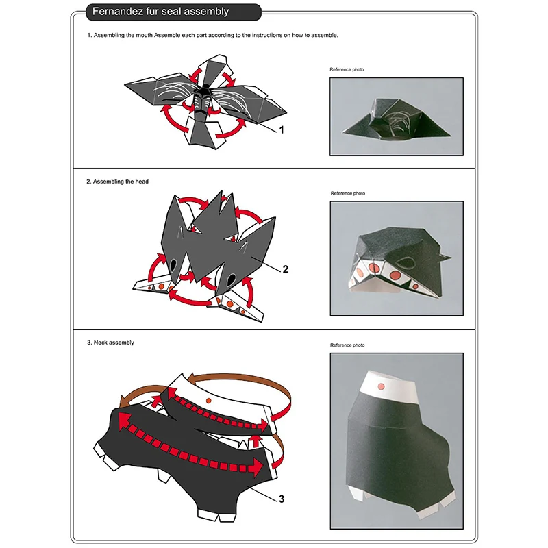 Mini papier plié 3D pour enfants et adultes, figurine d'animal en papier, bricolage, artisanat, QD-295