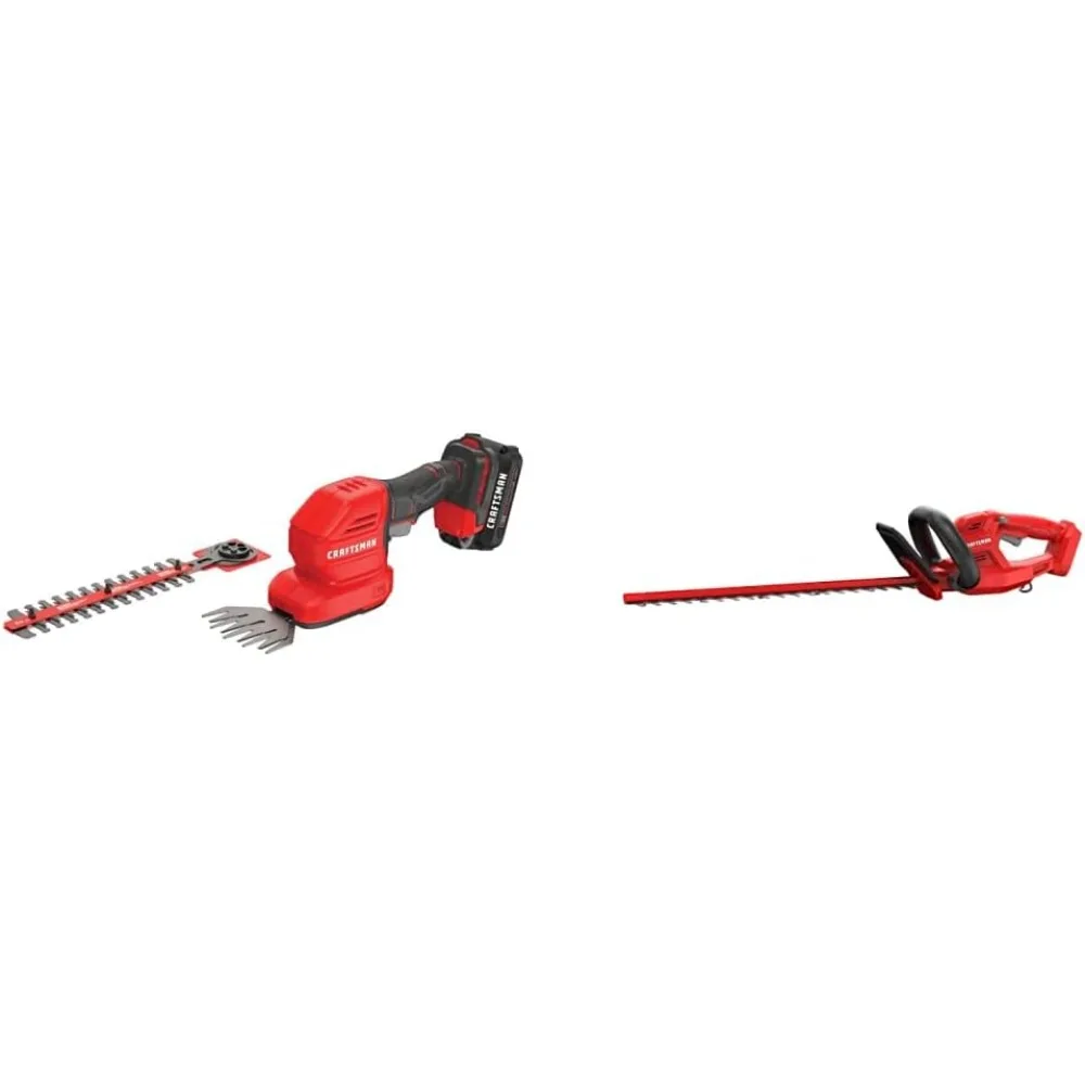 

CRAFTSMAN V20 Cordless Handheld Grass Trimmer, Hedge Trimmer and Battery Kit
