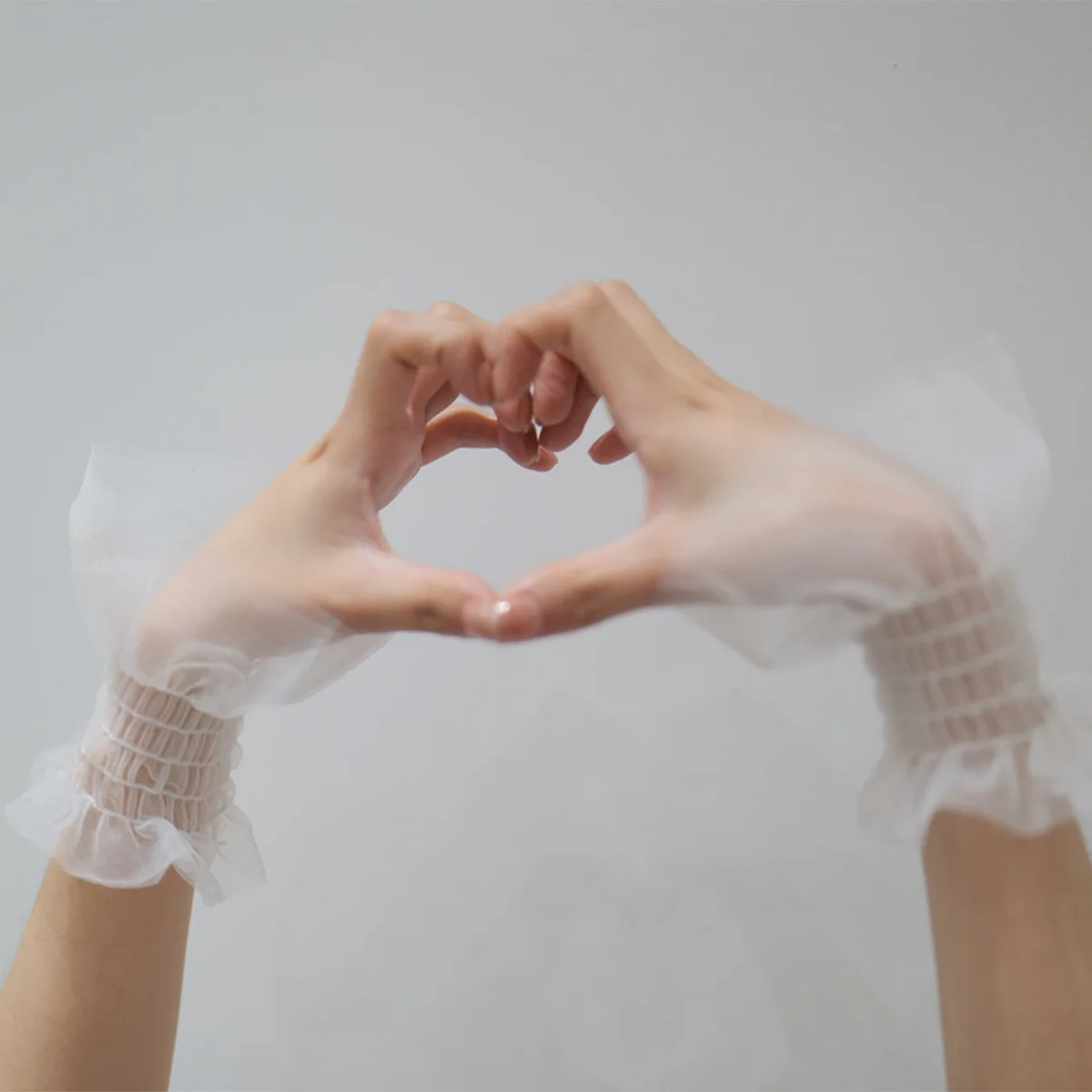 أكمام يدوية JK أكمام شبكية مزدوجة أكمام معصم مزخرفة بأكمام يد حلوة فائقة الجنية