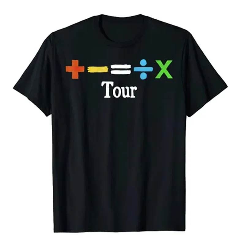 2025 Funny Math Lover Graphic Tee Tops Short Sleeve Blouses Rap Rock Streetwear Clothes Concert Mathematics Music Tour T-Shirt