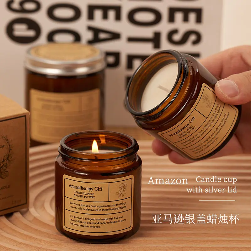 Cross Border Tea Scented Candle Cups Romantic Fragrances for Home Bedrooms Souvenirs Indoor Soy Wax Scented Candles Wholesale