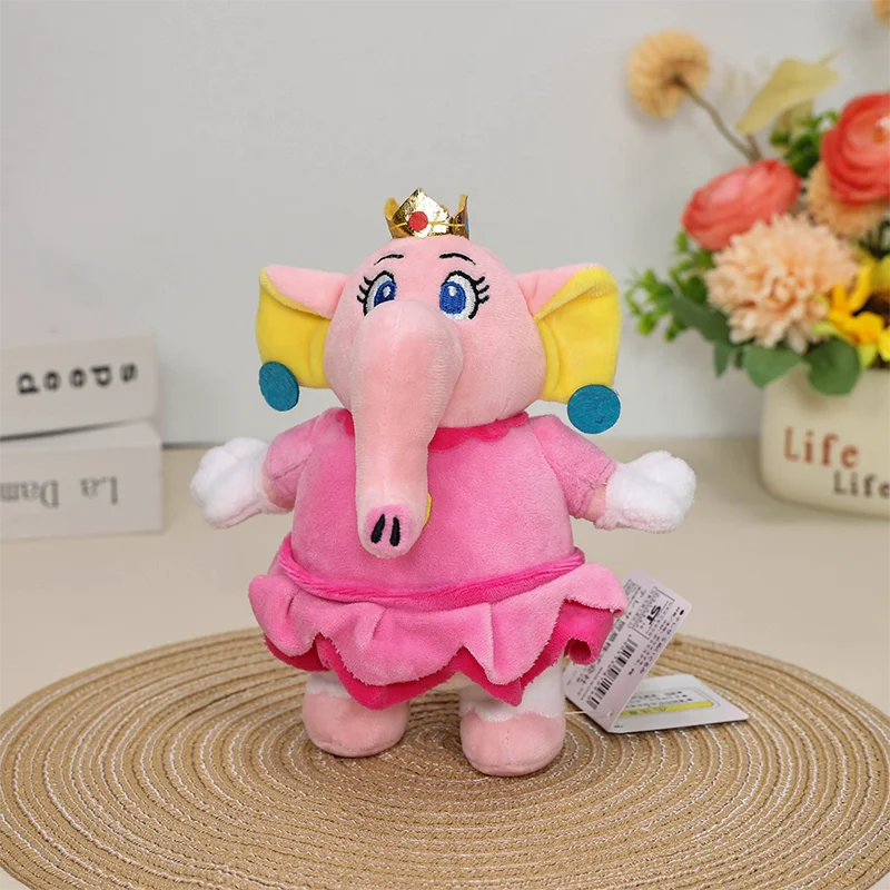 Super Mario Bros. Wonder Elephant Princess Peach 7 inches Stuffed Animal , Nintendo Switch Cartoon Game Character Plush Toy Doll